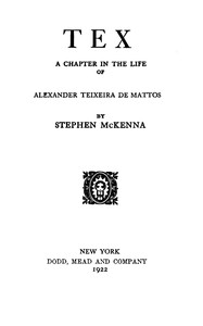 Tex :  A chapter in the life of Alexander Teixeira de Mattos