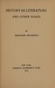 History as literature, and other essays