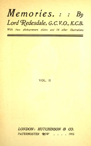 Memories (volume 2 of 2)
