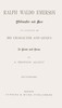 Ralph Waldo Emerson, philosopher and seer :  an estimate of his character and genius in prose and verse