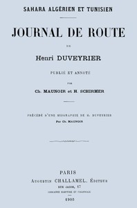 Journal de route de Henri Duveyrier