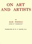 On art and artists
