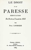 Le droit à la paresse :  réfutation du droit au travail de 1848