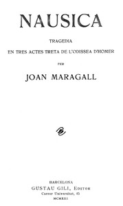 Nausica :  Tragedia en tres actes treta de l'Odissea d'Homer
