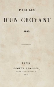 Paroles d'un croyant, 1833
