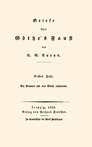 Briefe über Göthe's Faust.