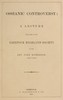 Ossianic controversy :  A lecture delivered to the Greenock Highland Society