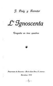 L'ignoscenta :  Tragedia en tres quadros