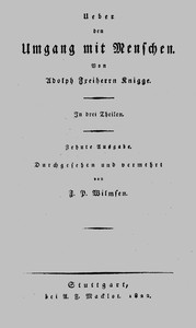 Ueber den Umgang mit Menschen