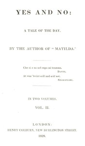 Yes and no, Volume 2 (of 2) :  A tale of the day