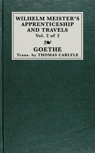 Wilhelm Meister's apprenticeship and travels, vol. 2 (of 2)