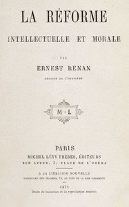 La réforme intellectuelle et morale