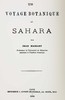 Un voyage botanique au Sahara