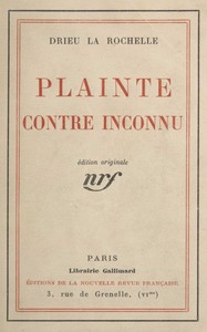 Plainte contre inconnu
