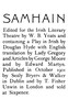 Samhain, Issue 1, October 1901