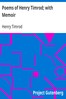 Poems of Henry Timrod; with Memoir